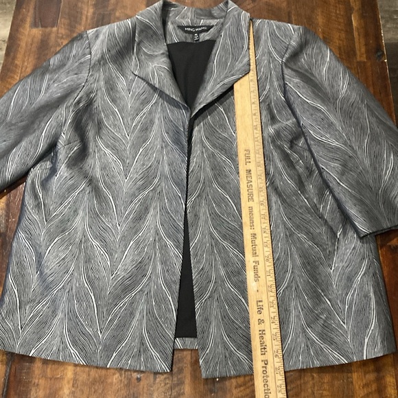 Ming Wang gray black open front jacket PL - Picture 9 of 10